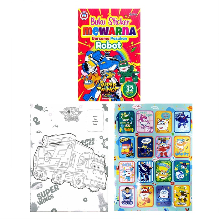 Buy Prasekolah Buku Sticker & Mewarna Bersama Pasukan Super Wings
